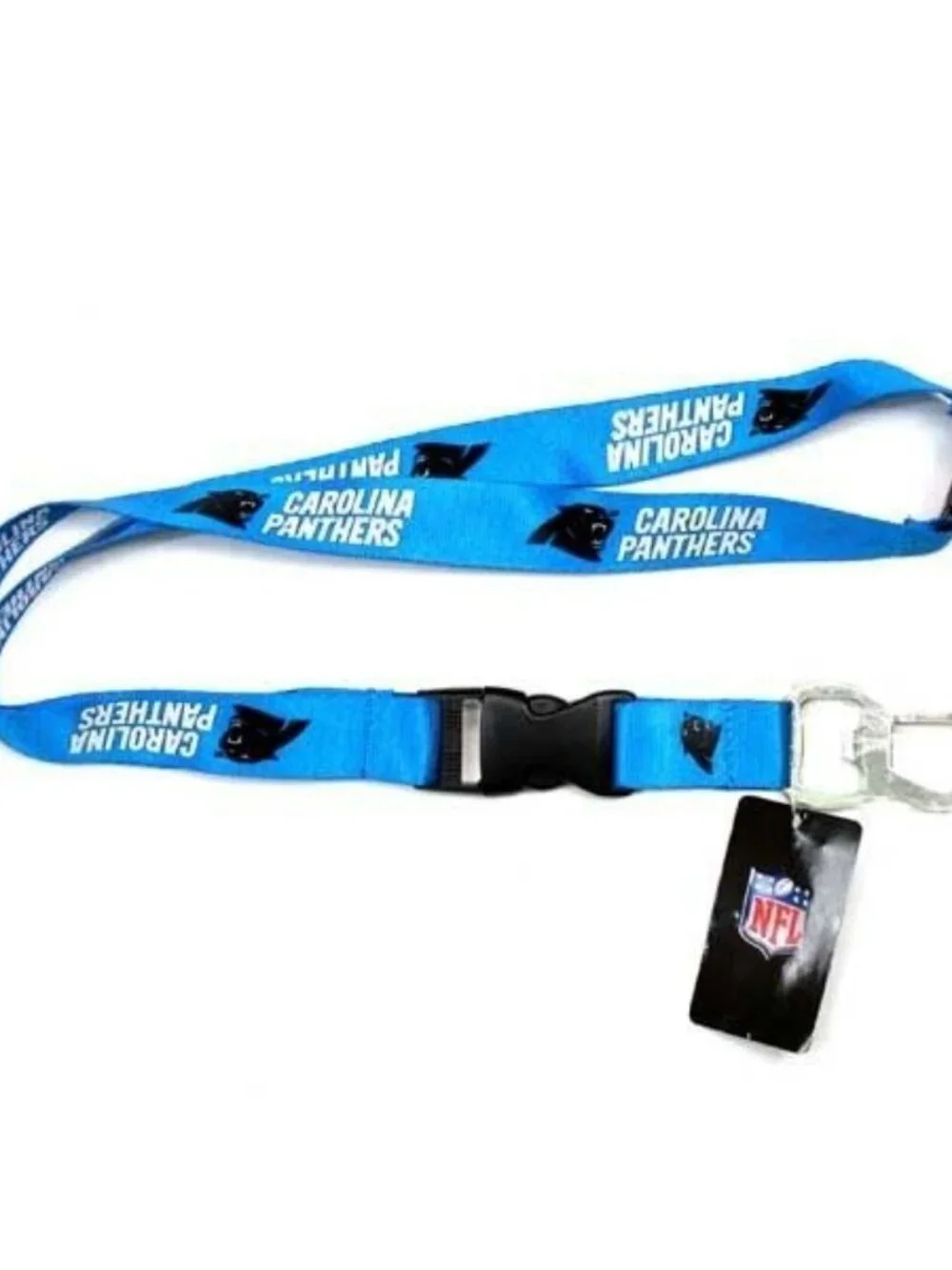 Carolina Panthers Lanyard Team Color Bottle Opener Keychain NFL Official Merch